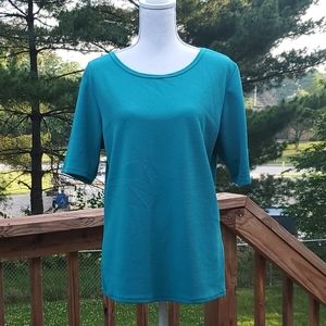 🌟 3 for $15 Deal! 🌟LulaRoe teal short sleeve top 2XL